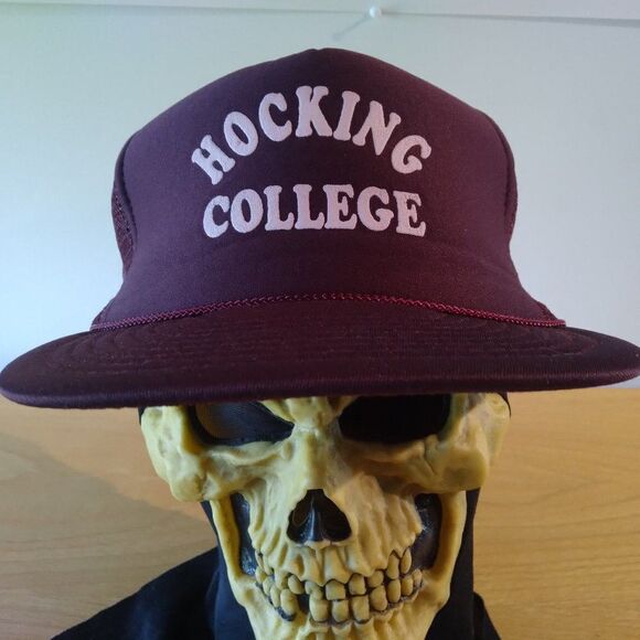 Deadstock Vintage Hocking College Rope Snap Back Trucker Hat - Picture 1 of 9